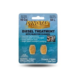 داینوتب دیزل | مکمل گازوئیل با تمیزکننده انژکتور Dyno-tab Diesel Treatment (2-tab Card) – کد 45602